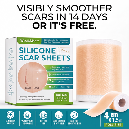 Silicone Scar Sheets, Medical Grade Silicone Scar Tape for Old & New Scars