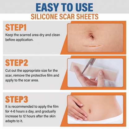 Silicone Scar Sheets, Medical Grade Silicone Scar Tape for Old & New Scars
